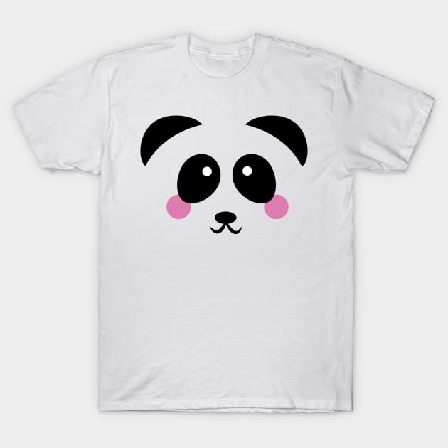 Happy Panda Bear Face Kawaii T-Shirt by Shirtbubble